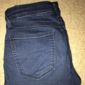 Stretchy navy blue jeans